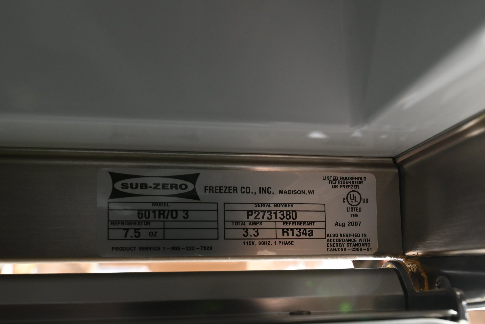 Sub-Zero 601R 36" Paneled All Refrigerator Column