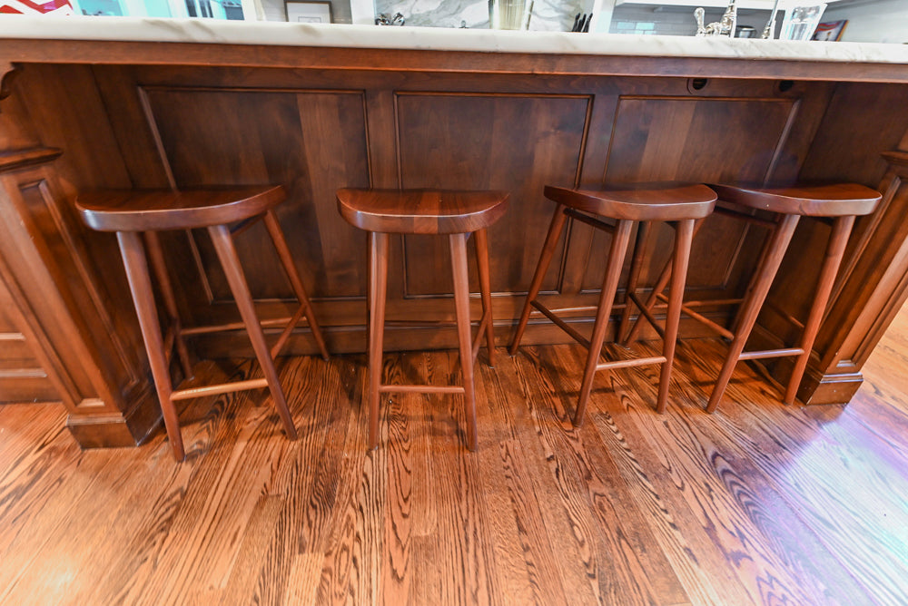 Traditional White Kitchen with Marble Top Island, Desk Area & Luxe Appliances