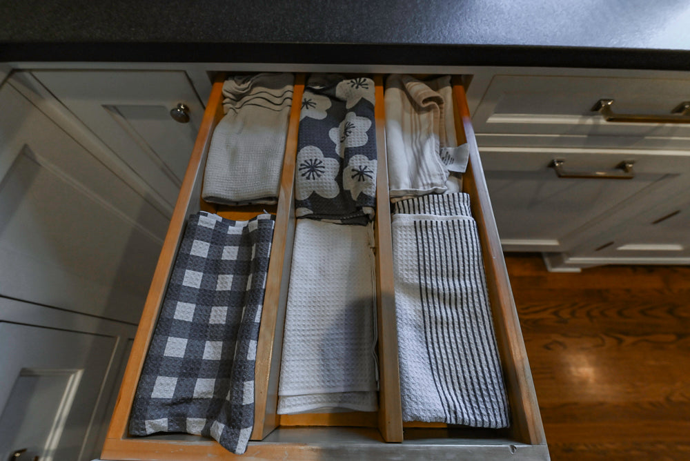 Traditional White Kitchen with Marble Top Island, Desk Area & Luxe Appliances