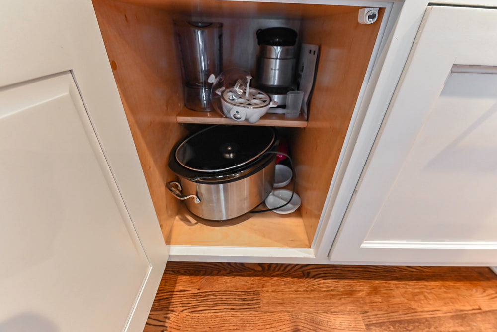 Traditional White Kitchen with Marble Top Island, Desk Area & Luxe Appliances