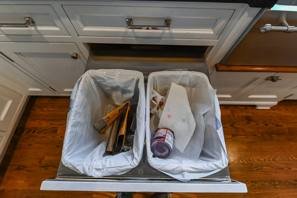 Traditional White Kitchen with Marble Top Island, Desk Area & Luxe Appliances
