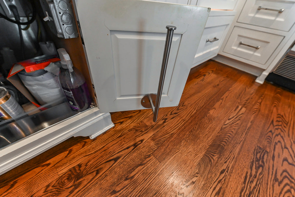 Traditional White Kitchen with Marble Top Island, Desk Area & Luxe Appliances