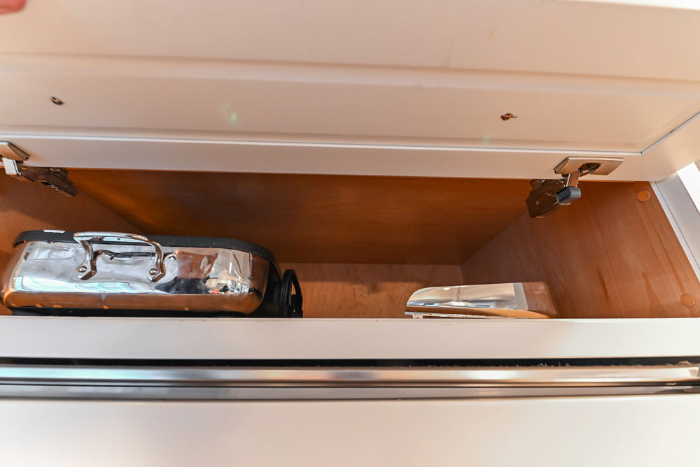 Traditional White Kitchen with Marble Top Island, Desk Area & Luxe Appliances
