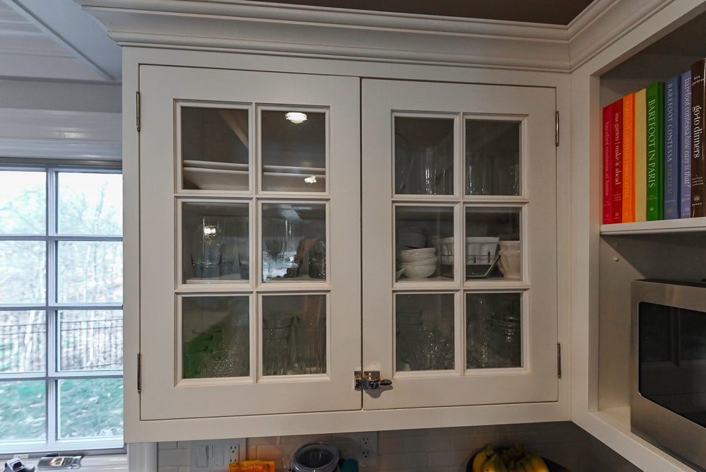 Traditional White Kitchen with Marble Top Island, Desk Area & Luxe Appliances