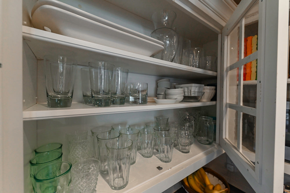 Traditional White Kitchen with Marble Top Island, Desk Area & Luxe Appliances