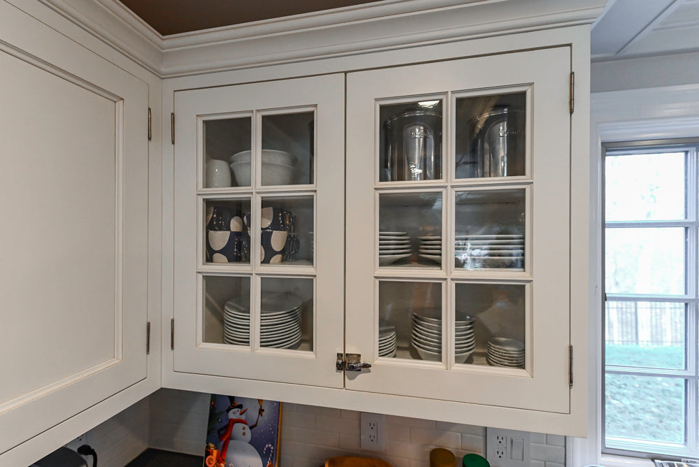 Traditional White Kitchen with Marble Top Island, Desk Area & Luxe Appliances