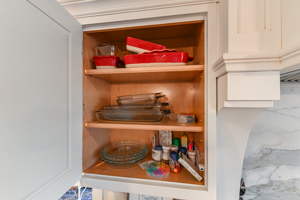 Traditional White Kitchen with Marble Top Island, Desk Area & Luxe Appliances