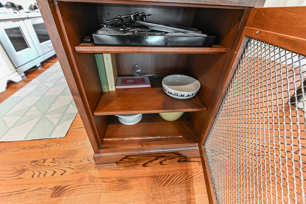 Traditional White Kitchen with Marble Top Island, Desk Area & Luxe Appliances