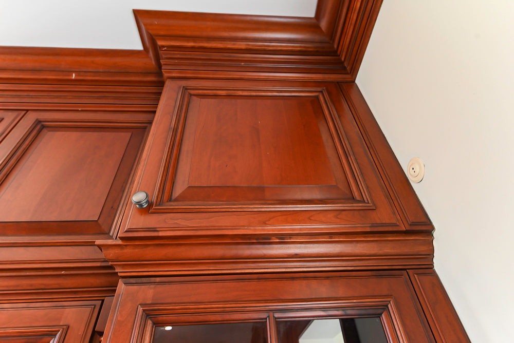 Wood-Mode Traditional Wooden Kitchen with Island, Granite Countertops & Luxe Appliances