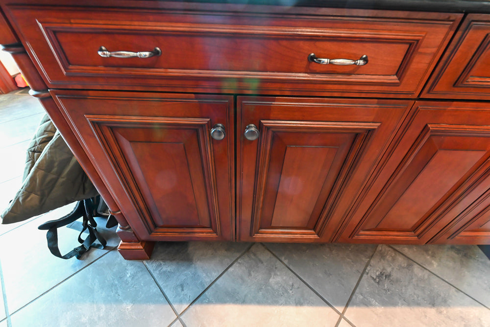 Wood-Mode Traditional Wooden Kitchen with Island, Granite Countertops & Luxe Appliances