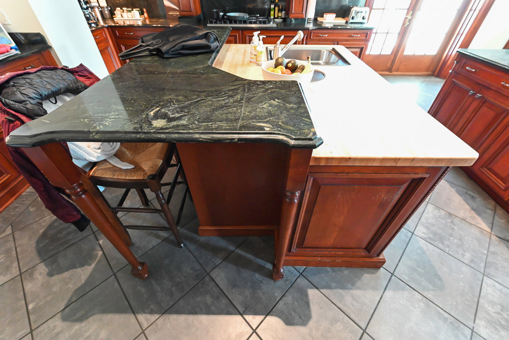 Wood-Mode Traditional Wooden Kitchen with Island, Granite Countertops & Luxe Appliances