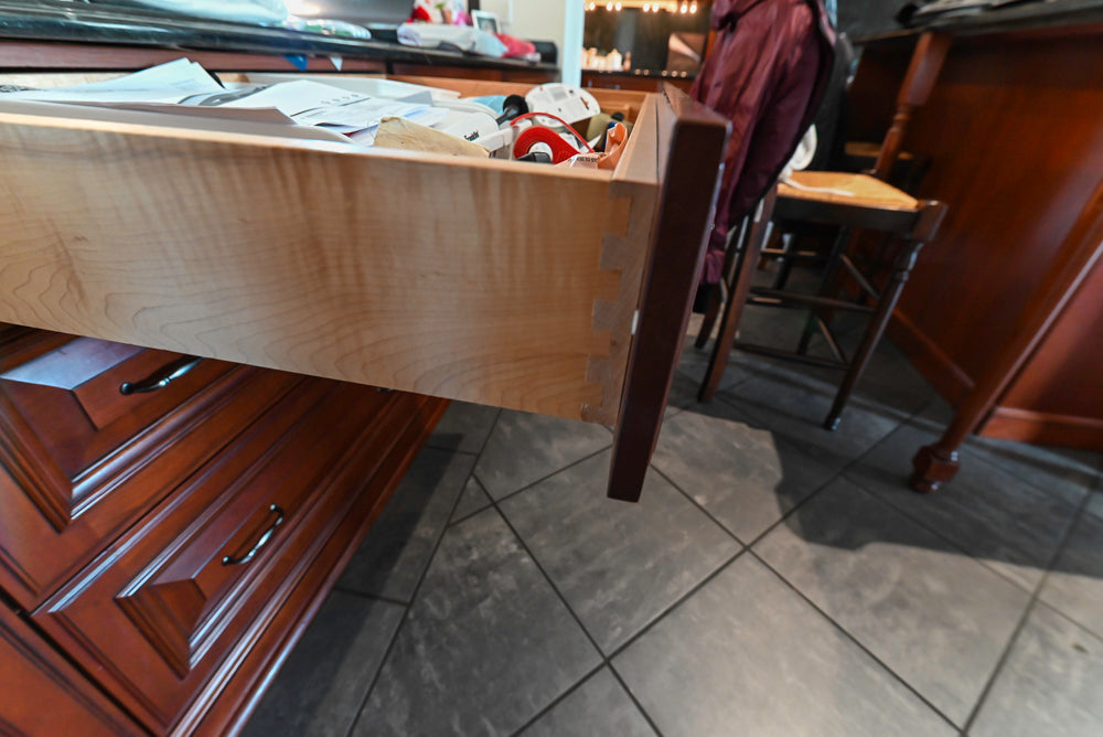 Wood-Mode Traditional Wooden Kitchen with Island, Granite Countertops & Luxe Appliances