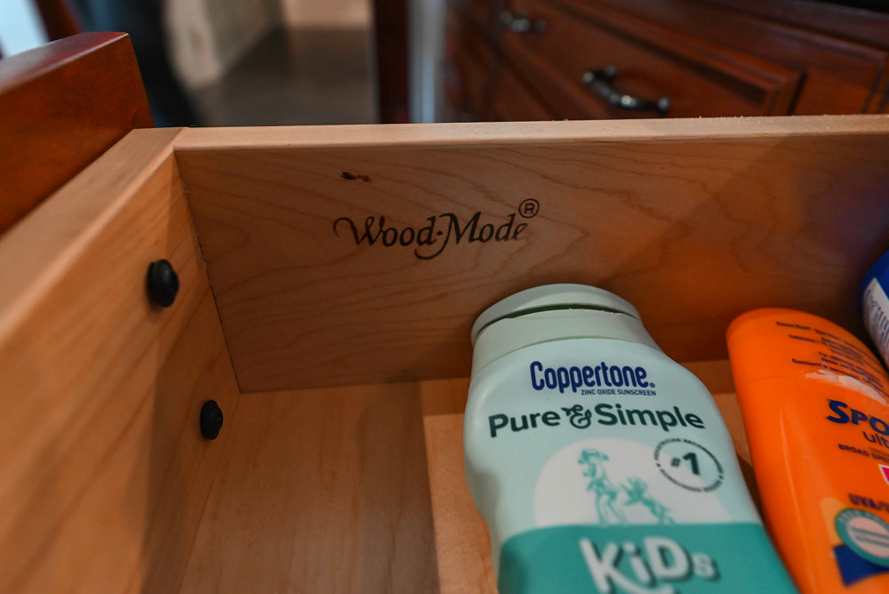 Wood-Mode Traditional Wooden Kitchen with Island, Granite Countertops & Luxe Appliances