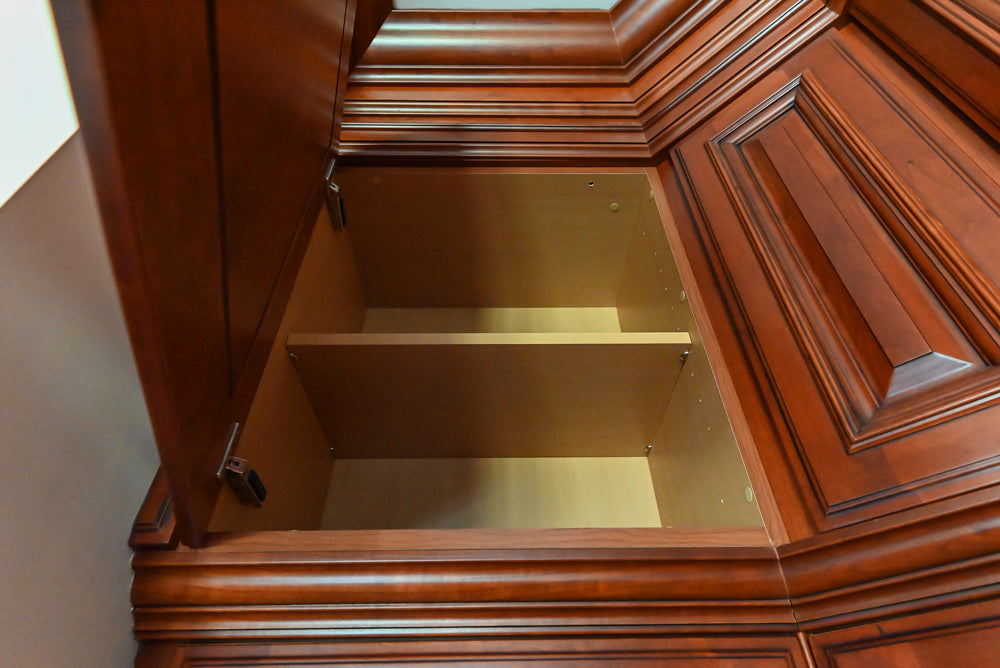 Wood-Mode Traditional Wooden Kitchen with Island, Granite Countertops & Luxe Appliances