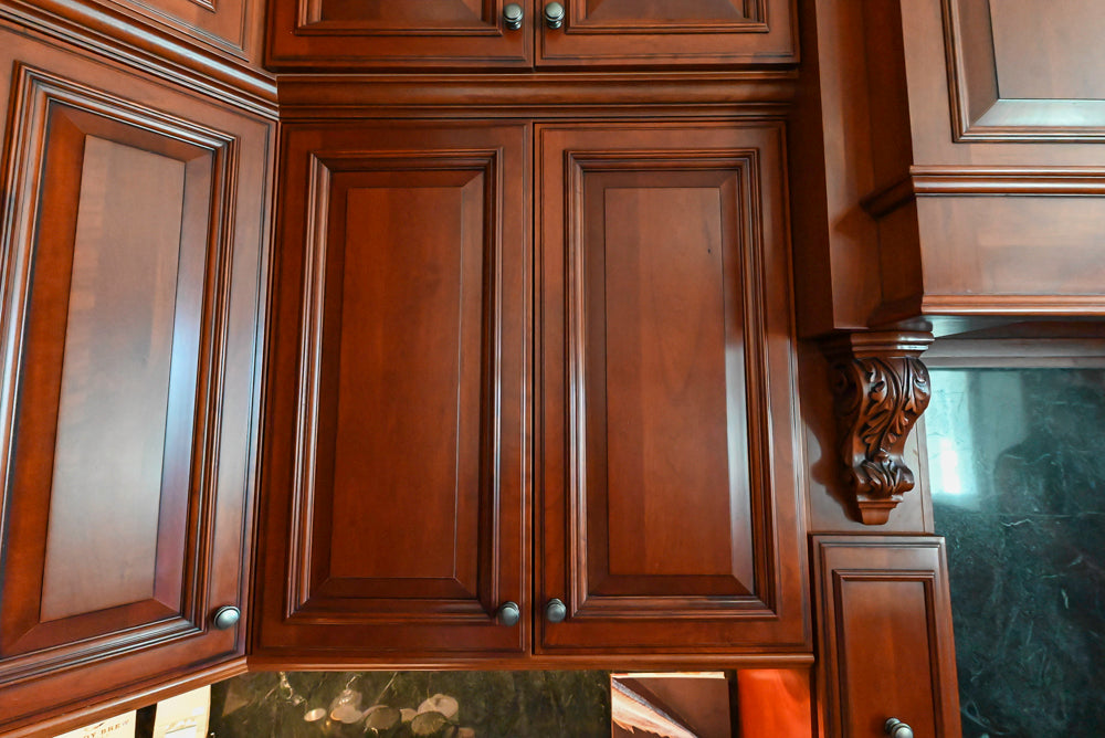 Wood-Mode Traditional Wooden Kitchen with Island, Granite Countertops & Luxe Appliances