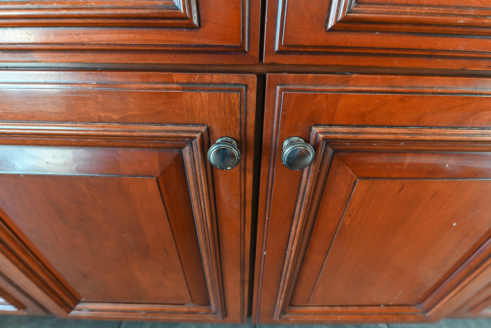 Wood-Mode Traditional Wooden Kitchen with Island, Granite Countertops & Luxe Appliances