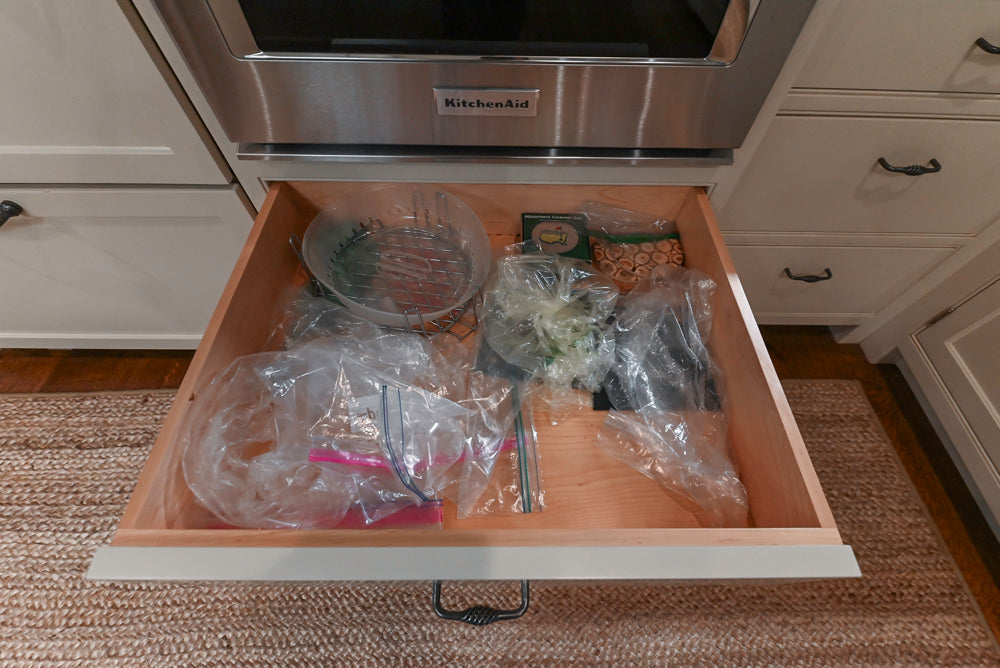 Large Traditional White Kitchen with Island, Stone Countertops & Desk Area