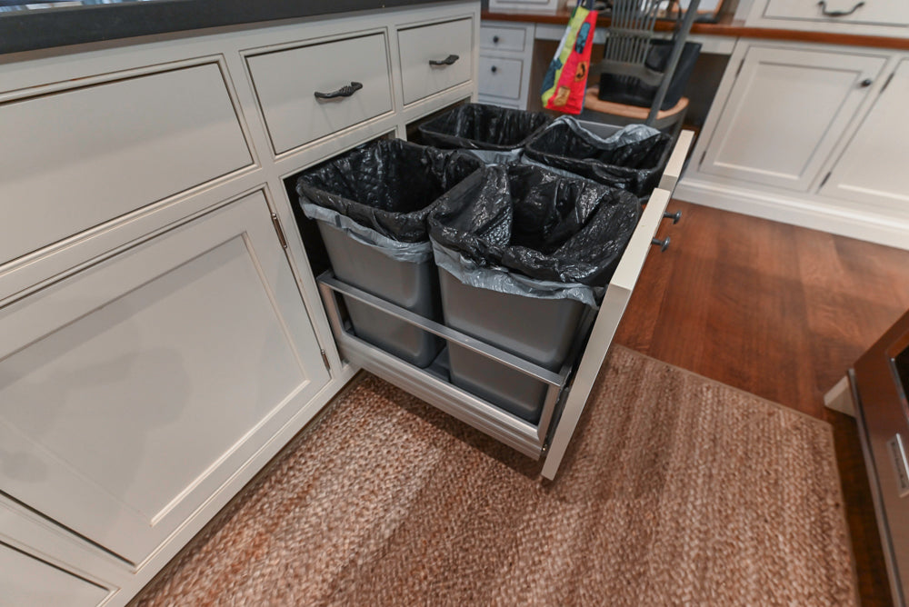 Large Traditional White Kitchen with Island, Stone Countertops & Desk Area