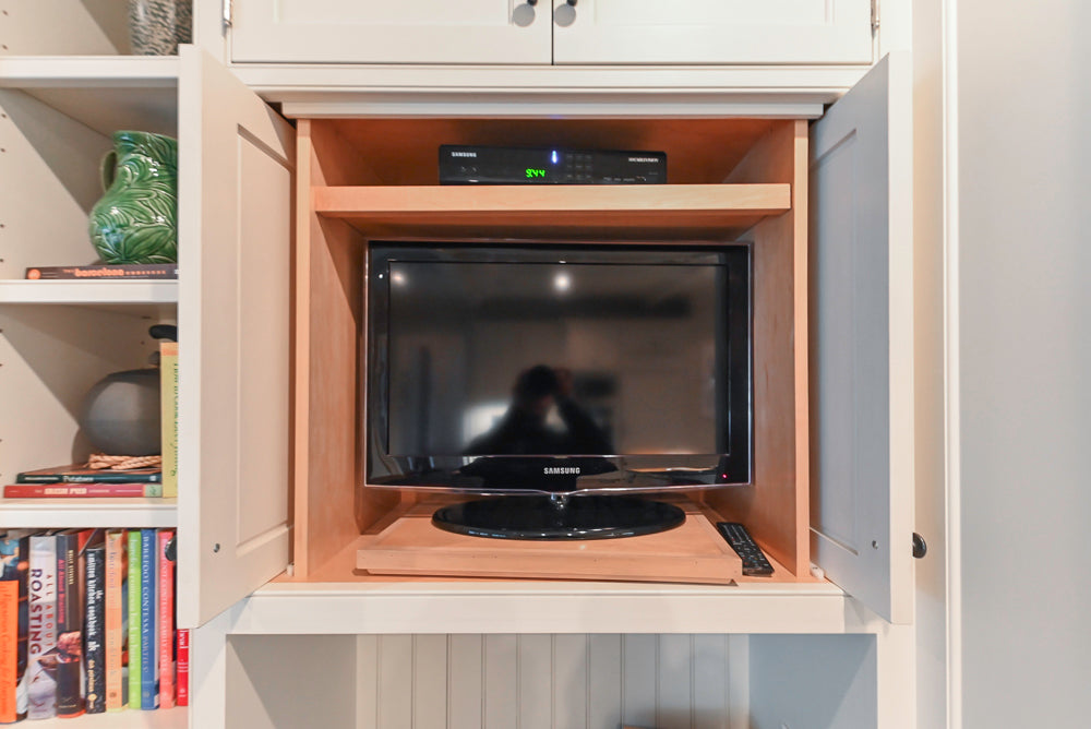 Large Traditional White Kitchen with Island, Stone Countertops & Desk Area
