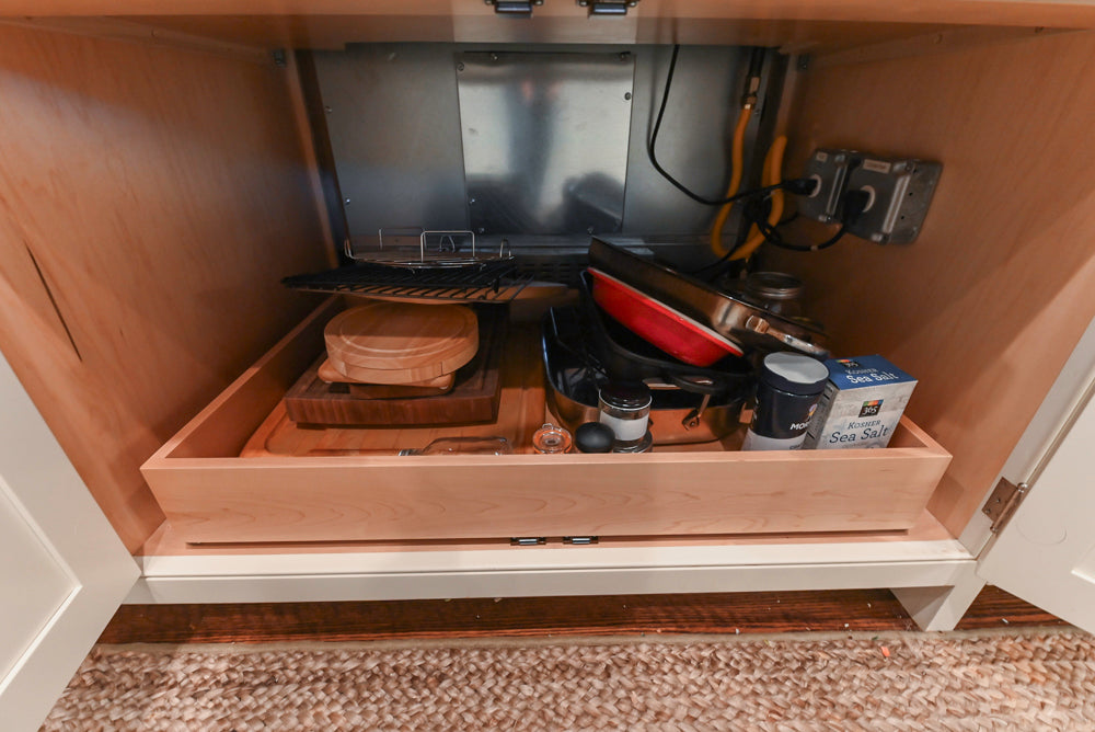Large Traditional White Kitchen with Island, Stone Countertops & Desk Area