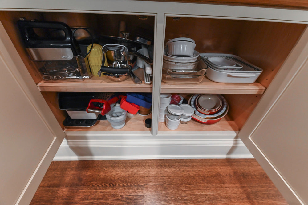 Large Traditional White Kitchen with Island, Stone Countertops & Desk Area