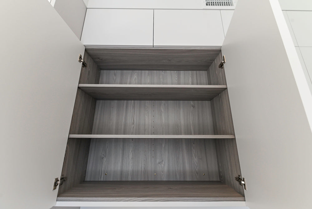 Large White Modern Kitchen with Island and Quartz Countertops