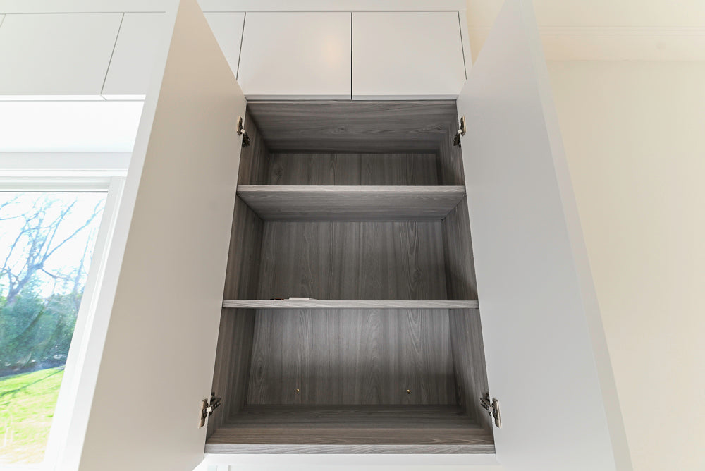 Large White Modern Kitchen with Island and Quartz Countertops