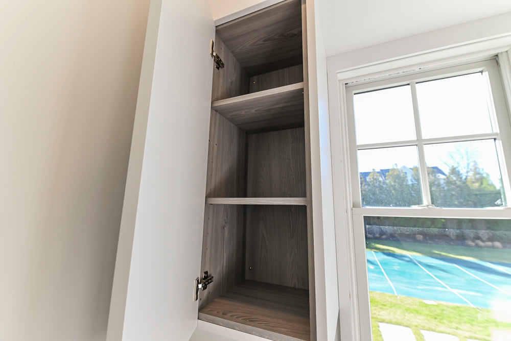 Large White Modern Kitchen with Island and Quartz Countertops