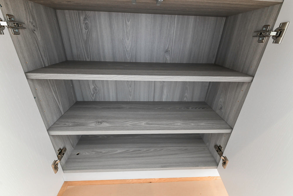 Large White Modern Kitchen with Island and Quartz Countertops