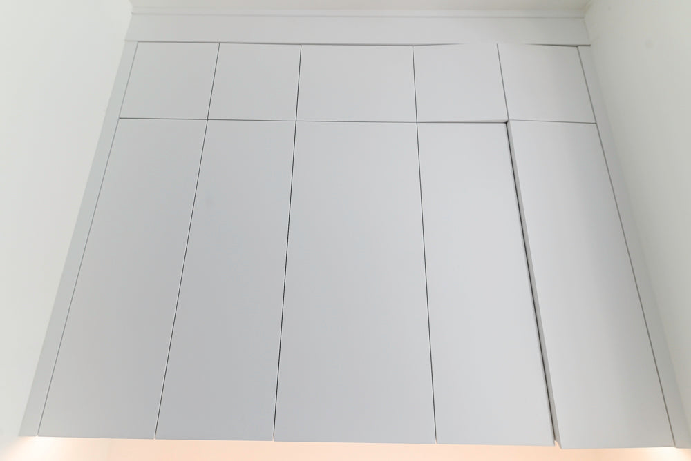 Modern White Butler's Pantry with Sink and Quartz Countertops