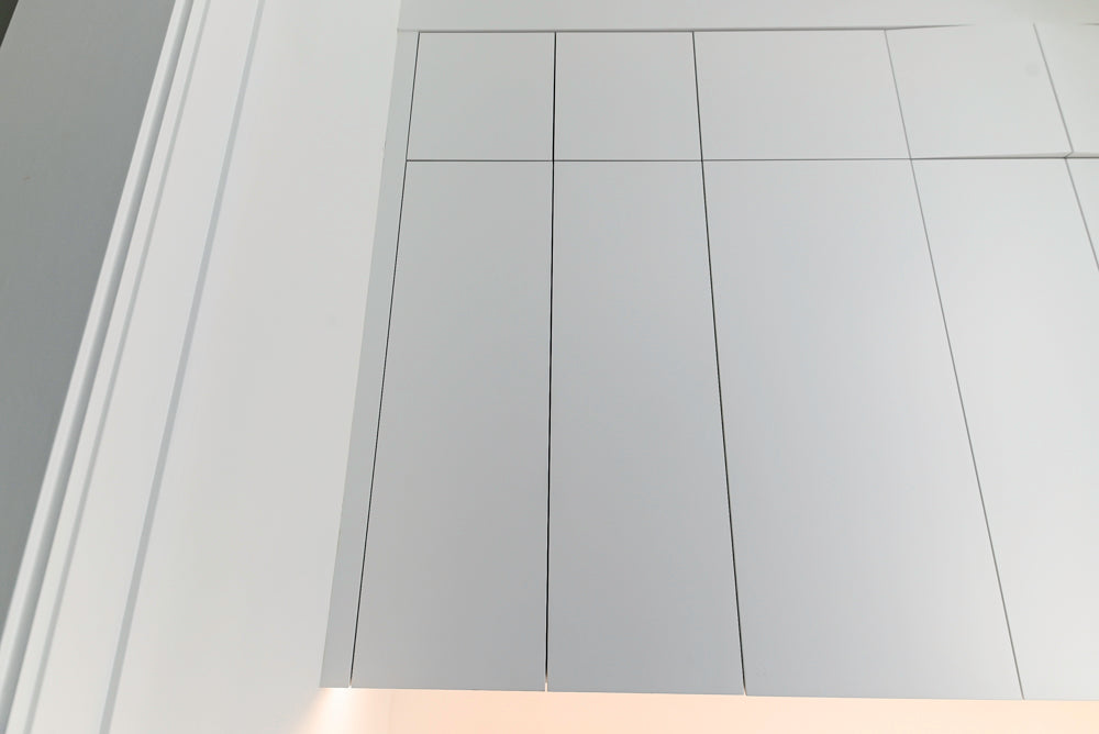 Modern White Butler's Pantry with Sink and Quartz Countertops