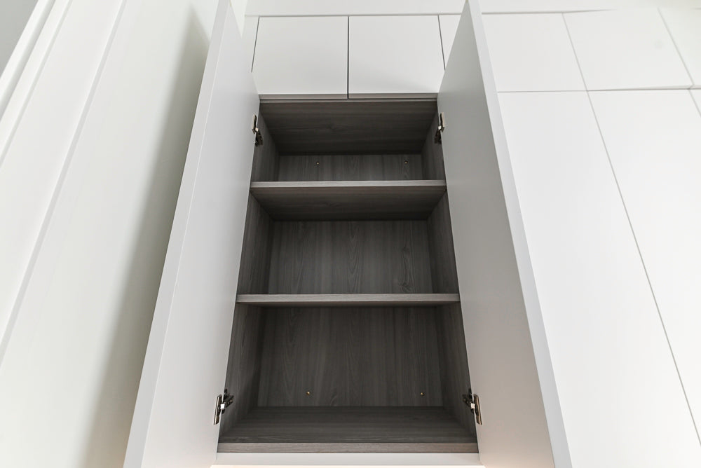 Modern White Butler's Pantry with Sink and Quartz Countertops