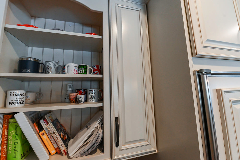 Schrock Traditional Cream Kitchen with Island and Granite Countertops