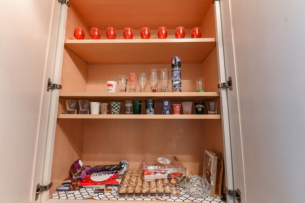 Schrock Traditional Cream Butler's Pantry with Granite Countertops