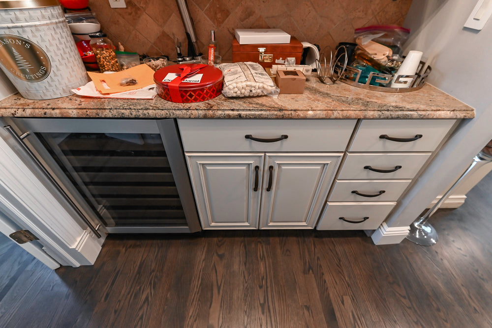 Schrock Traditional Cream Butler's Pantry with Granite Countertops