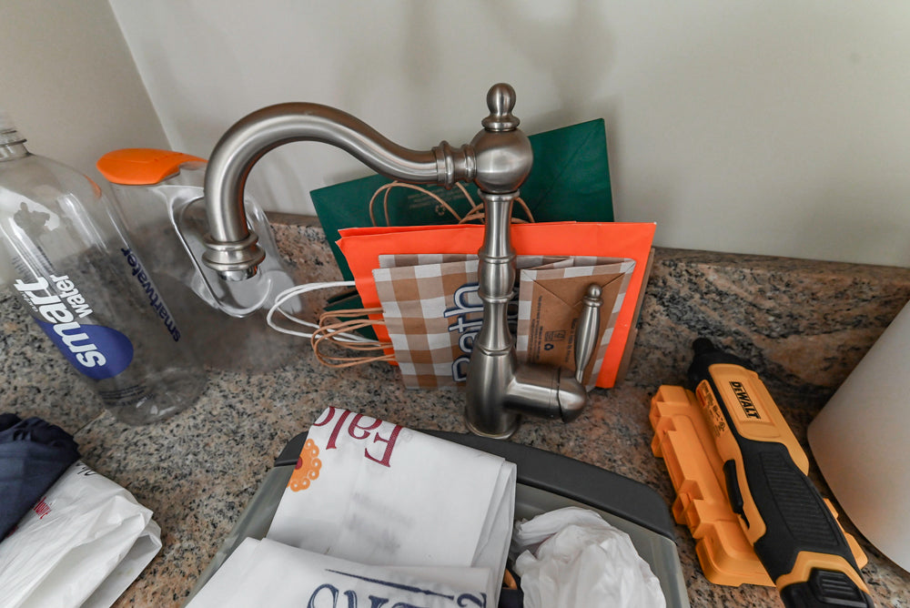 Schrock Traditional Cream Wet Bar with Granite Countertops