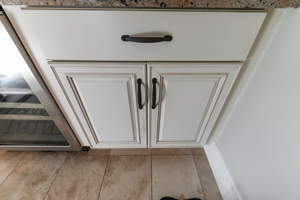 Schrock Traditional Cream Wet Bar with Granite Countertops