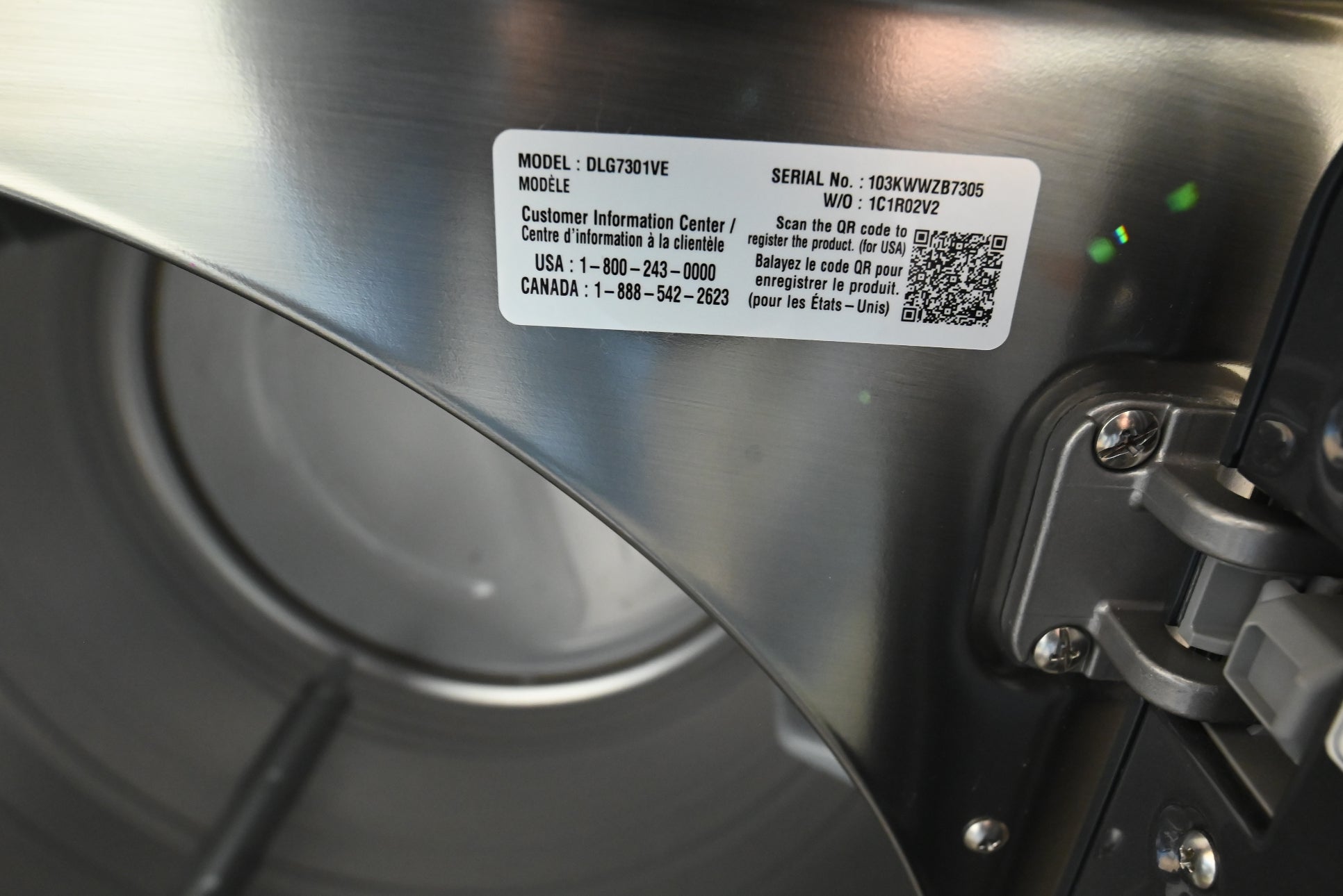 LG DLG7301VE 27" Graphite Steel Smart Gas Dryer