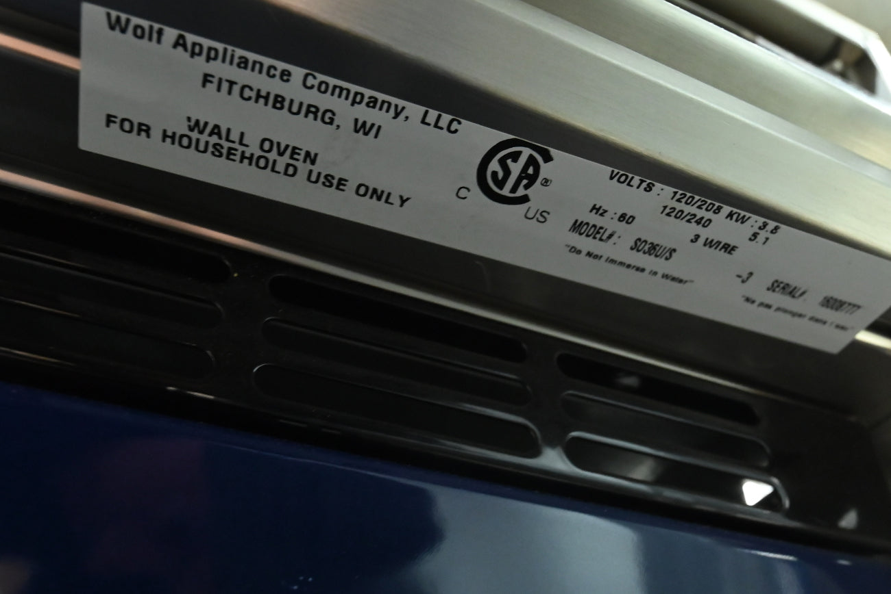 Wolf SO36U/S 36" Stainless Steel Single Electric Wall Oven