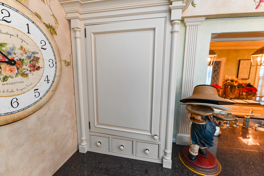 Form LTD Traditional Complete White Cream Wet Bar with Granite Countertops