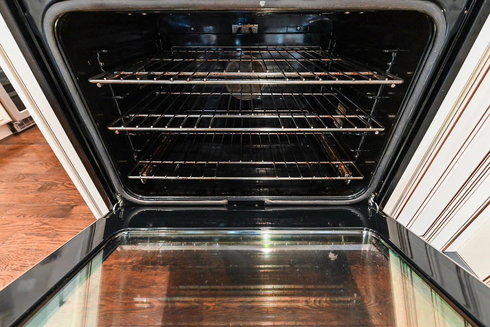 Kitchen Craft Traditional White Kitchen with Island, Granite Countertops & Appliances