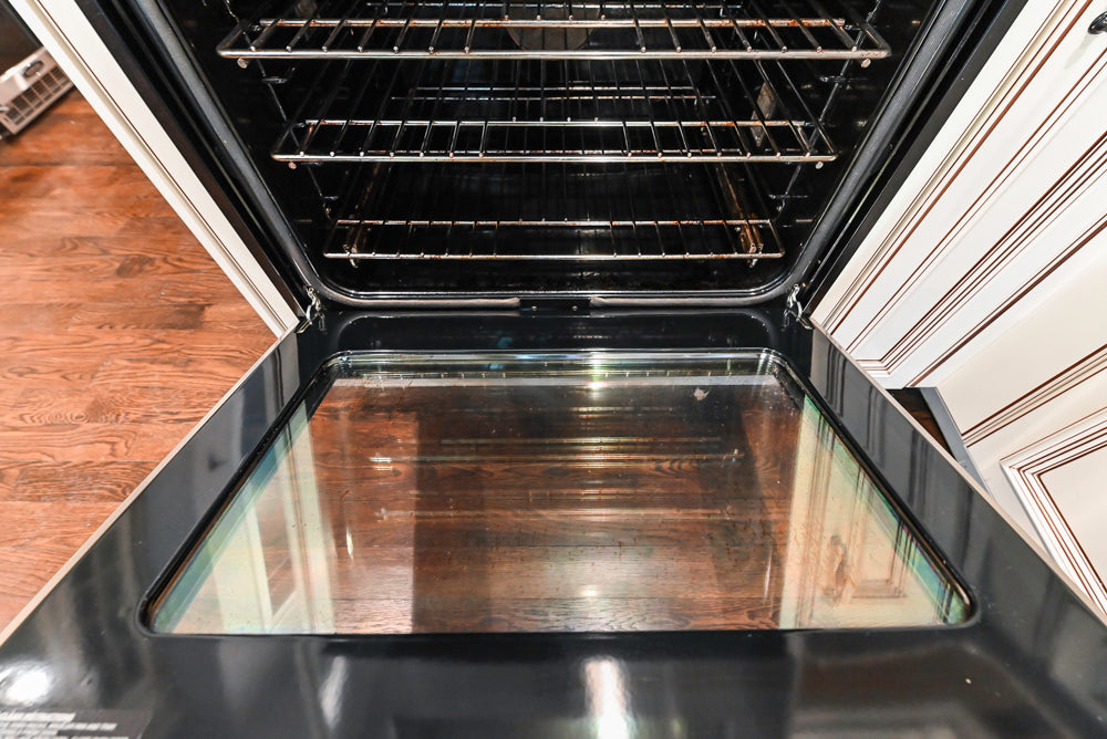 Kitchen Craft Traditional White Kitchen with Island, Granite Countertops & Appliances