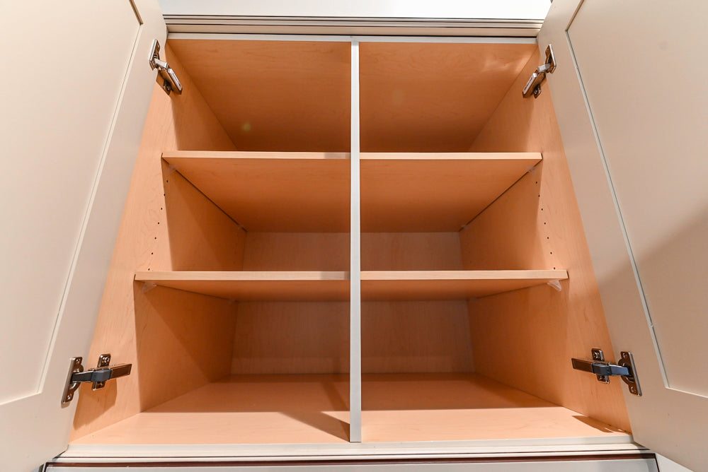 Kitchen Craft Traditional White Kitchen with Island, Granite Countertops & Appliances