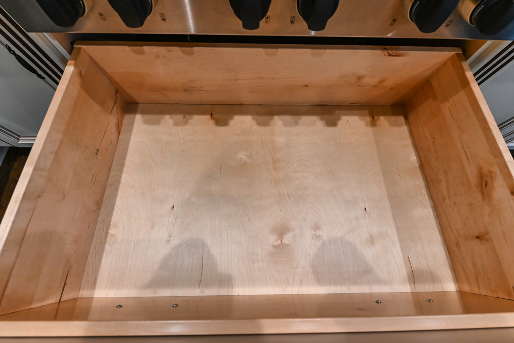 Kitchen Craft Traditional White Kitchen with Island, Granite Countertops & Appliances