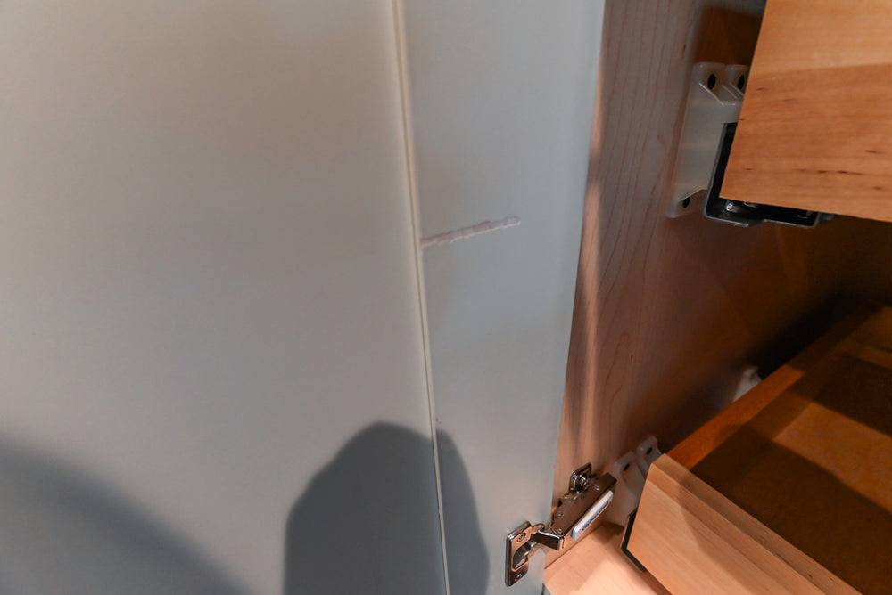 Kitchen Craft Traditional White Kitchen with Island, Granite Countertops & Appliances