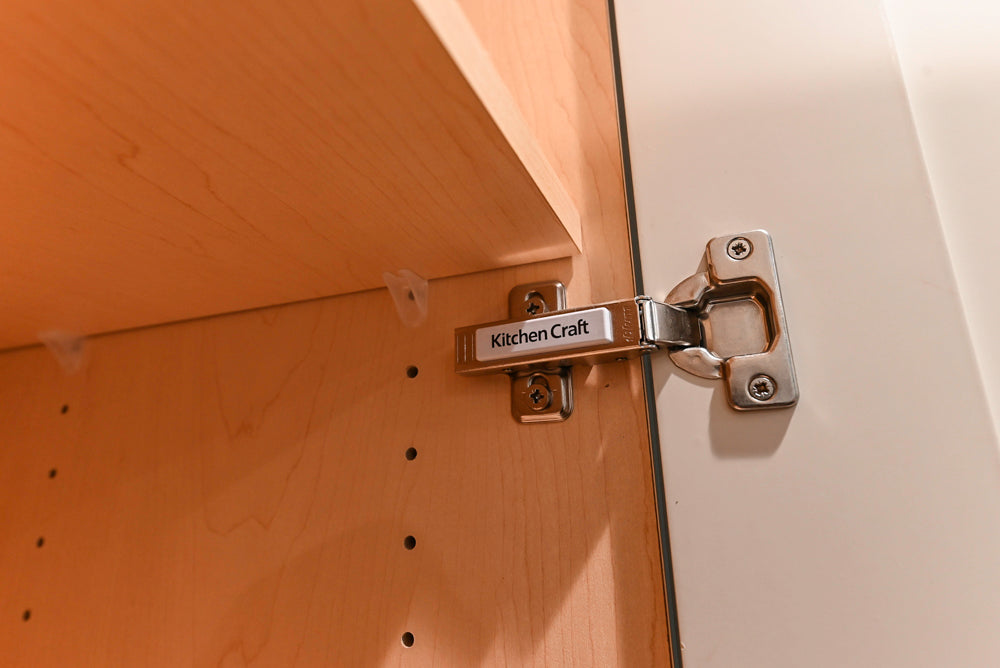 Kitchen Craft Traditional White Kitchen with Island, Granite Countertops & Appliances