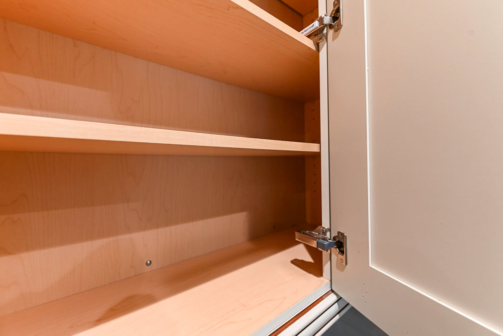 Kitchen Craft Traditional White Kitchen with Island, Granite Countertops & Appliances