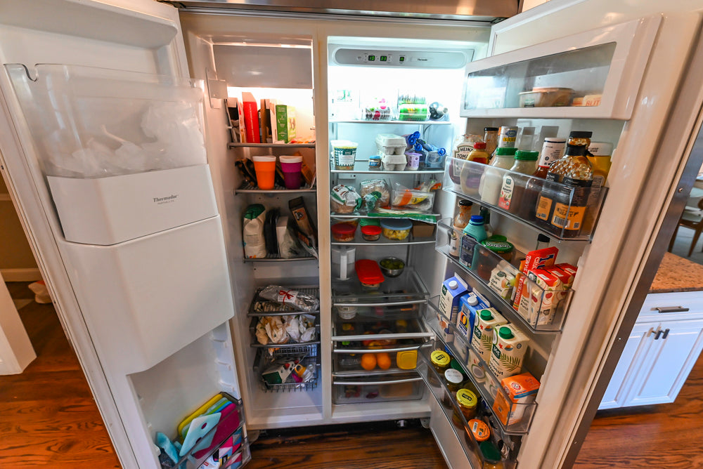 Traditional White Kitchen with Desk Area