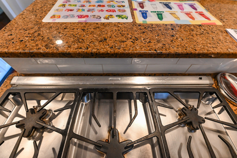 Traditional White Kitchen with Desk Area
