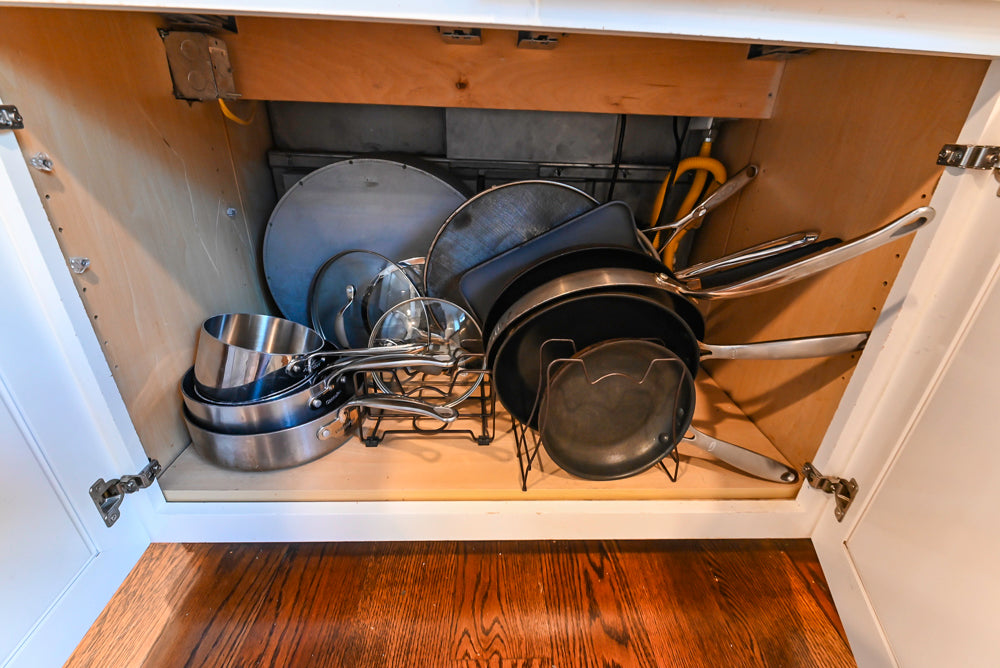 Traditional White Kitchen with Desk Area